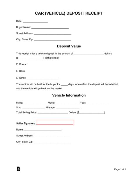 Template Receipt For Vehicle Sale Pretty Receipt Forms
