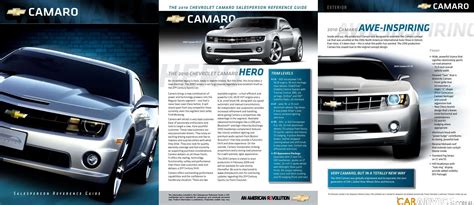 Chevrolet Camaro Us Sales Brochure Leaked Photos Caradvice