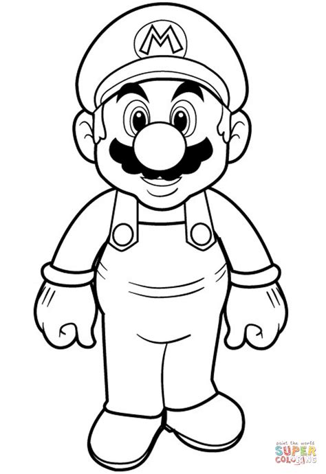 Super Mario Coloring Page Free Printable Coloring Pages