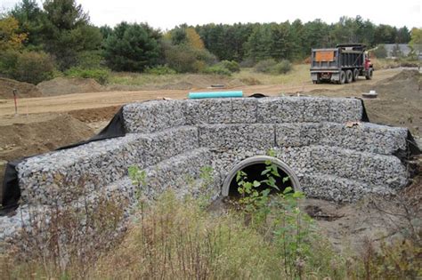 Fix Culvert Wings Installed 96 Rcp With Gabion Basket Wing Walls