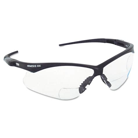 Jackson Safety V60 Nemesis Rx Reader Safety Glasses Black Frame Smoke Lens