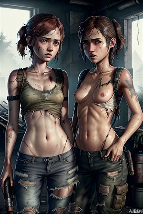 Dopamine Girl Ellie And Abbyfrom The Last Of Us Nude Torn Clothes