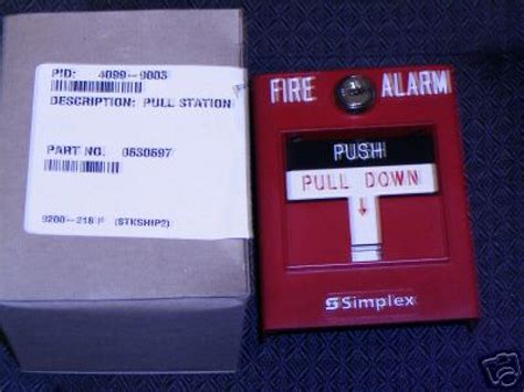 New Simplex 4099 9003 Double Action Addressable Manual Fire Alarm Pull
