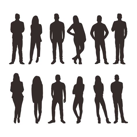 People In Different Poses Silhouette Collection 2282907 Vector Art At