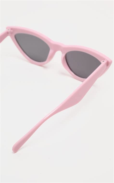 pale pink retro cat eye sunglasses prettylittlething ksa