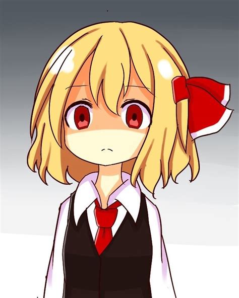 Rumia Touhou Artist Request Source Request Tagme Blonde Hair Bow Frown Greyscale Hair