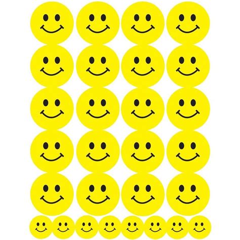 School Smart Emojihappy Face Sticker Set 50 Sheets Pack Of 1780 In
