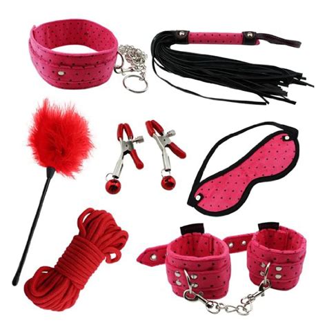 Paloqueth Sex Tools 7pcs Pu Leather And Faux Fur Lined Bondage Sets Adult Kits With Hand Cuff