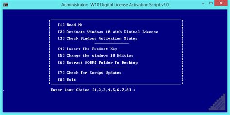 V70 W10 Digital License Activation Script Windows 10 Permanent