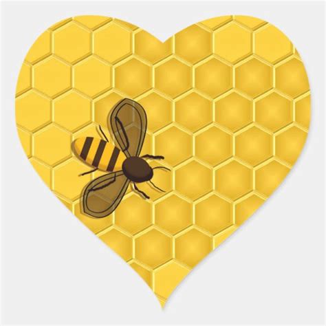 Golden Honeycomb And Honeybee Stickers
