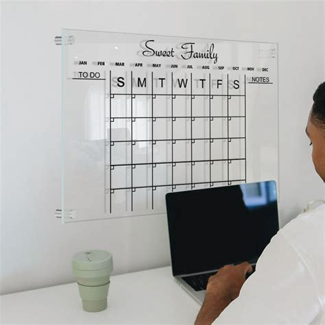 Wall Acrylic Weekly Planner Board Clear Dry Erases Calendar Planner