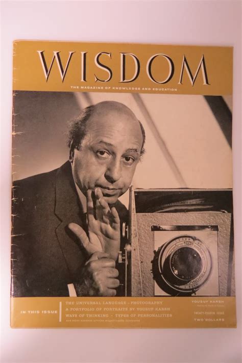 WISDOM MAGAZINE APRIL 1958 YOUSUF KARSH SELF PORTRAIT ON COVER The