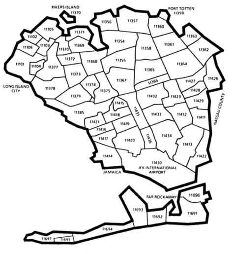 Queens New York Zip Code Map Time Zones Map