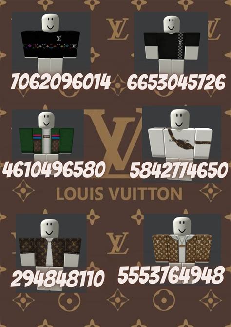 Louis Vuitton Shirts For Men Roblox Code Roblox Bloxburg Decal