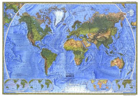 Physical Geography Map Of The World