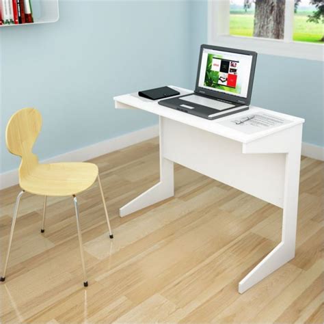 This slim desk has white wooden modern coloring concept suitable for modern house decoration furniture. Sonax Slim Workspace Desk in Frost White | Small White ...