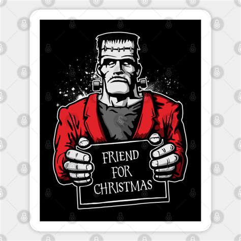 Paper Christmas Frankenstein Vinyl Stickers Holiday Horror Stickers