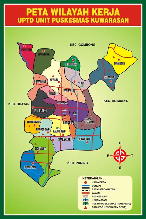 Peta Wilayah Kerja Pusk Kuwarasan Uptd Unit Puskesmas Kuwarasan