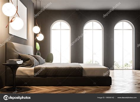 Flooring from wooden flooring designs bedroom , source:thespruce.com 16 attractive bedrooms with hardwood floors from wooden flooring thanks for visiting our website, contentabove (wooden flooring designs bedroom) published by at. Side View Bedroom Interior Gray Walls Wooden Floor Double ...
