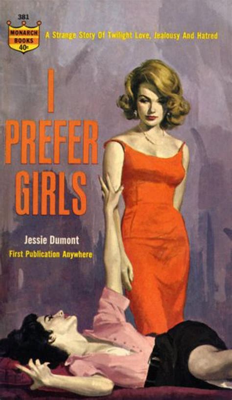 Lesbian Pulp Vintage Art Print I Prefer Girls Pulp Fiction Book