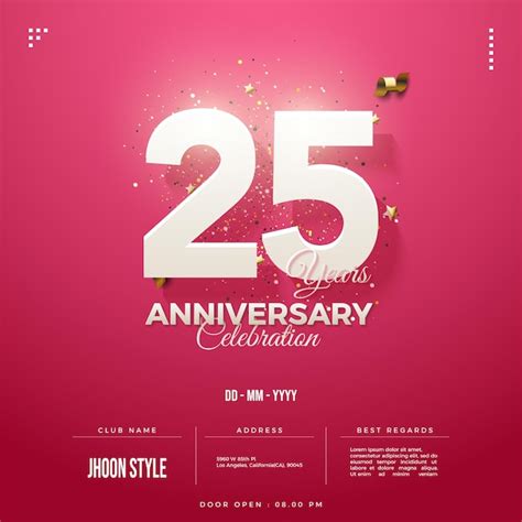 Premium Vector 25th Anniversary With Floating Numbers