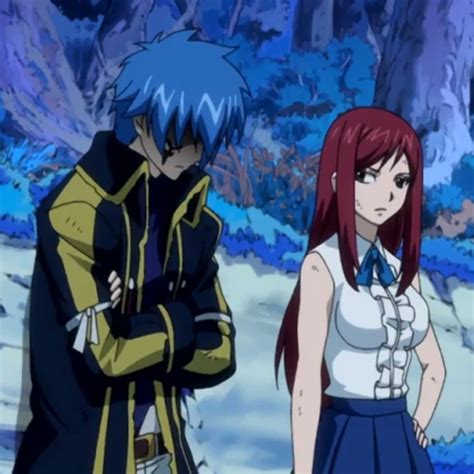 Two Anime Characters Standing Next To Each Other In Front Of Snow