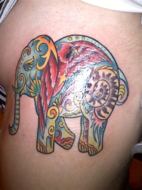 Colorful Elephant Tattoo Flawssy
