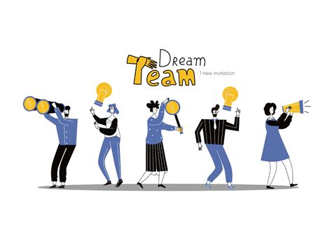 Vector Business Illustration Success Dream Team Work By