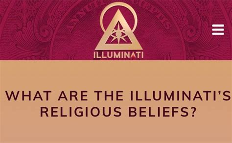 Religious Beliefs Of The Illuminati