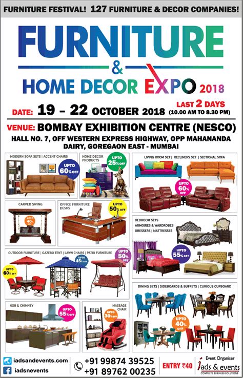Furniture And Home Decor Expo 2018 Last 2 Days Ad Advert Gallery