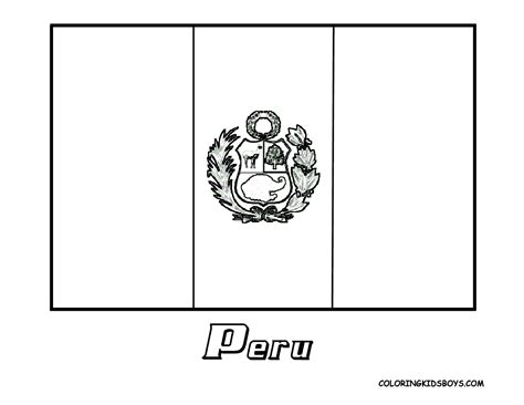 Dibujo De La Bandera Del Peru tu página para colorear