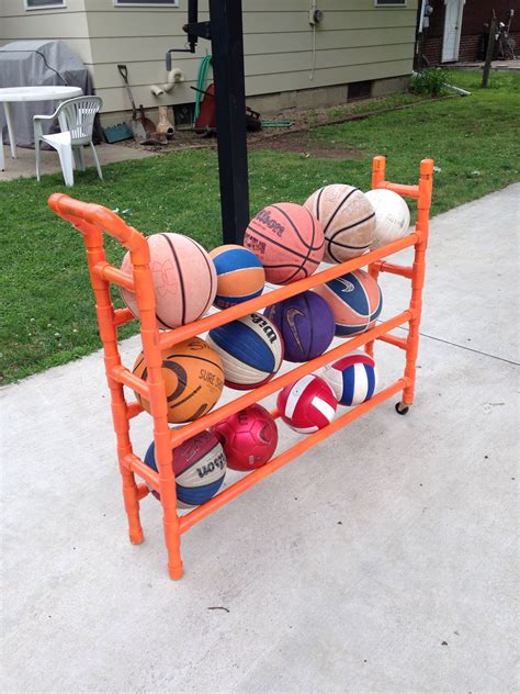 Pvc Ball Rack My Creations Pinterest Pvc Projects Pvc Pipe And Pipes