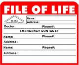 Images of Emergency Information Form For Elderly