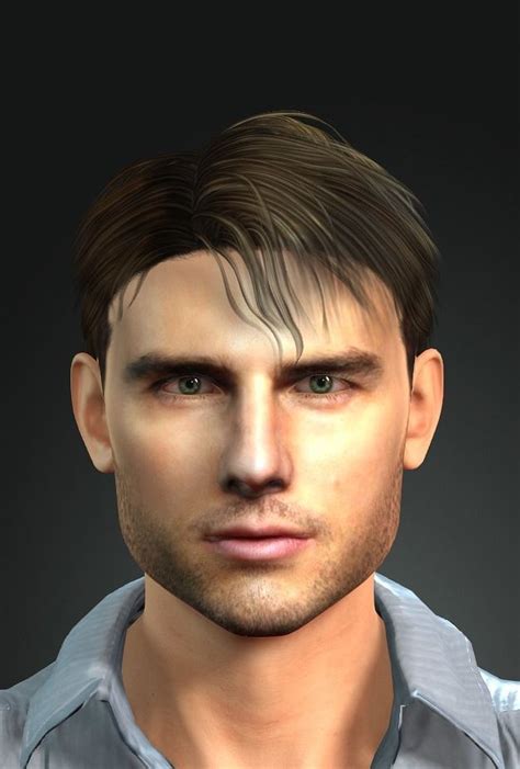 Character Design For Actor Tom Cruise 3d Model 3d Model Animated Rigged