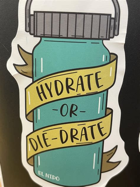 Hydrate Or Diedrate Sticker When Equipped To The Water Bottle Of Doom