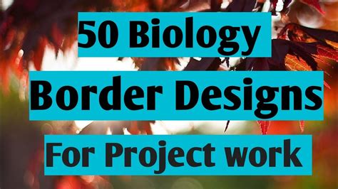 Biology Border Design For Project Work Biology Project Decoration
