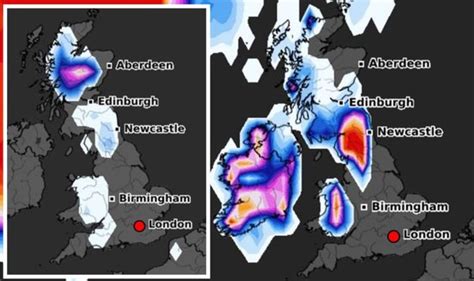 Uk Snow Warning Alert For Heavy Snow To Hit Britain In 10c 36 Hour Blast Weather Map