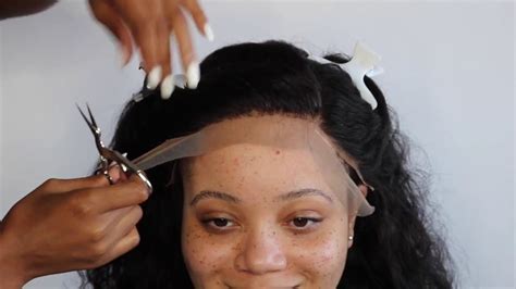 glueless lace wig install ft the hair gawds youtube