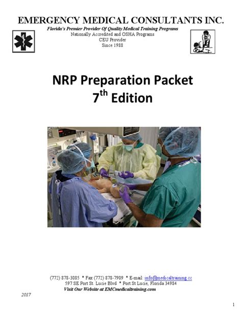 Nrp Preparation Packet 7 Edition Emergency Medical Consultants Inc