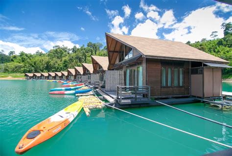 Kayaks Out Front 500 Rai Floating Resort Overwater Bungalow Thailand