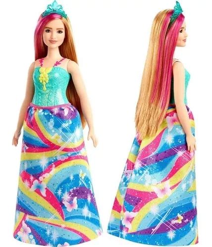 Boneca Barbie Dreamtopia Princesa Loira Vestido Arco Íris Frete Grátis
