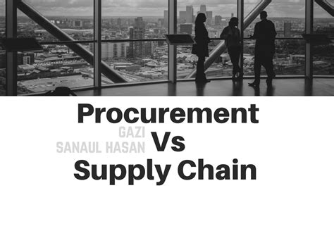Procurement Vs Supply Chain