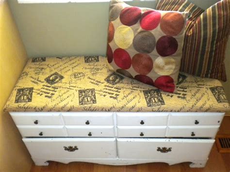 Bench Made Of A Dresser Diy Storage Bench Dresser Design Recycled