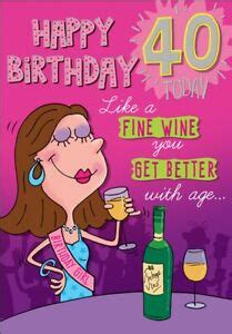 Wishing you a fabulous birthday celebration! Large Fun 40th Birthday Female Greeting Card - 40 Years ...