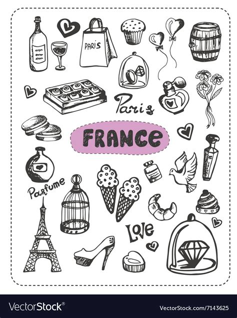 Doodle Of France Royalty Free Vector Image Vectorstock