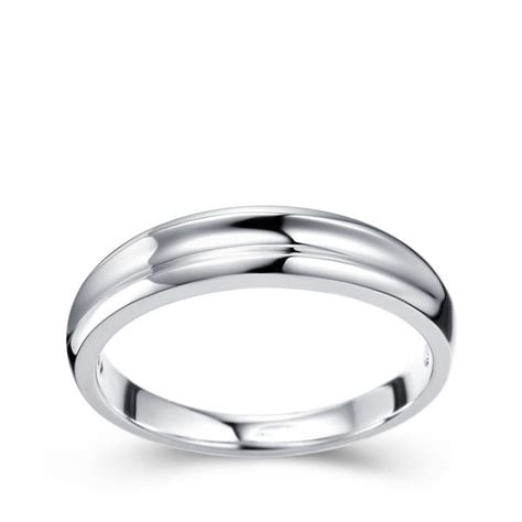Browse traditional wedding rings for men or choose something more modern. Mens Wedding Ring Band on White Gold - JeenJewels