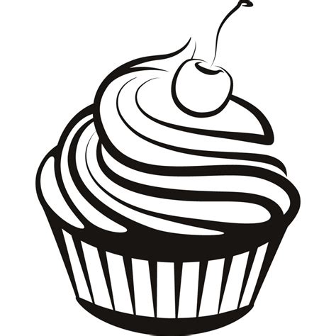 Black And White Cupcake Drawing At Getdrawings Free Download