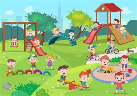 Premium Vector Kids Children Playing Playground Illustration Kids