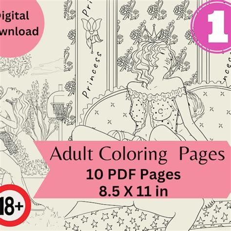 Nude Coloring Pages Printable Etsy