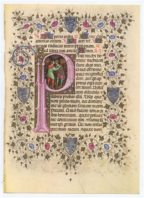Illuminated Manuscript Page Bible Old Illuminated Manuscript
